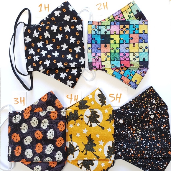 NEW! Halloween Fall Autumn Hand Made Face Masks - Picture 1 of 16